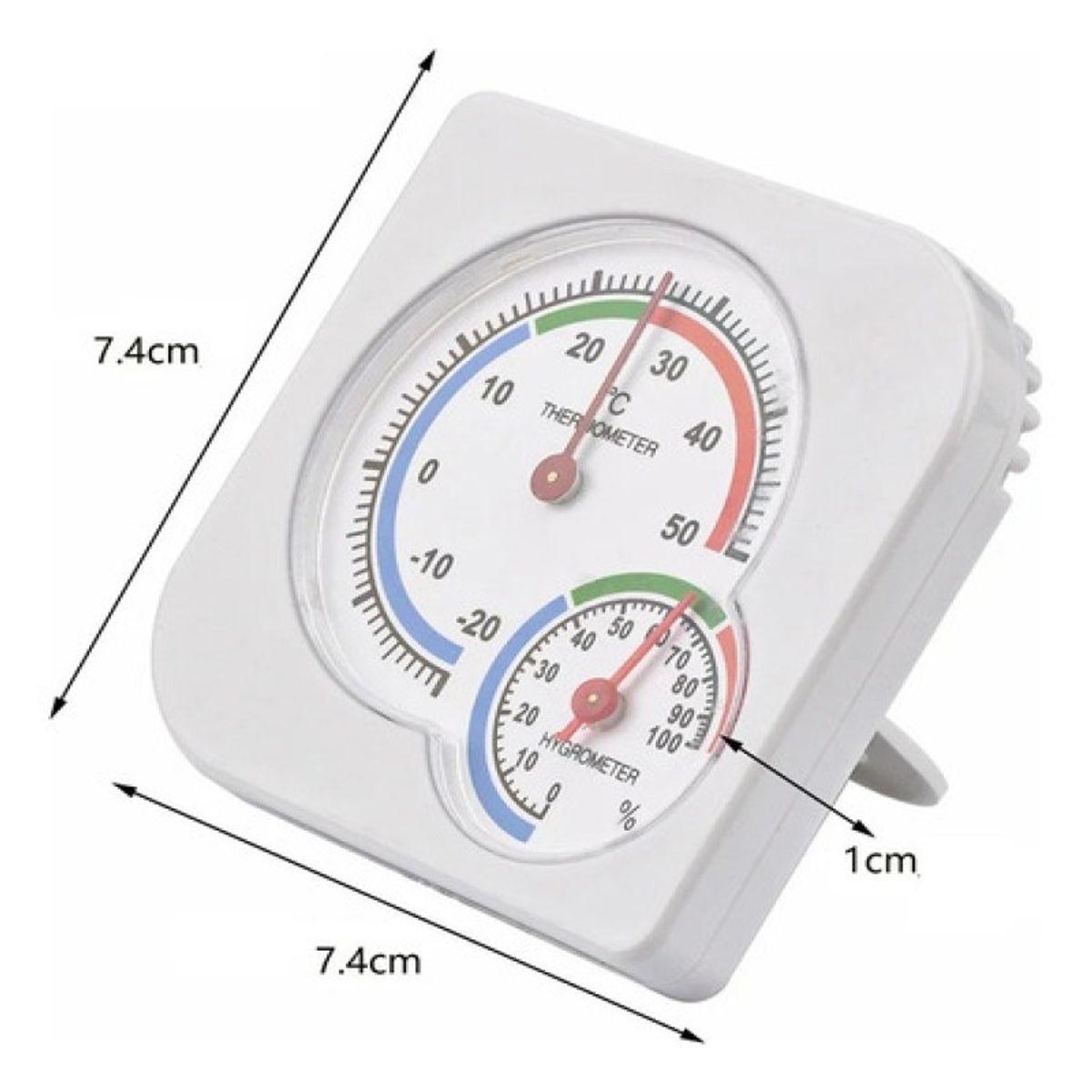 GENERICO - Medidor De Temperatura Y Humedad Analogico Termometro 2en1