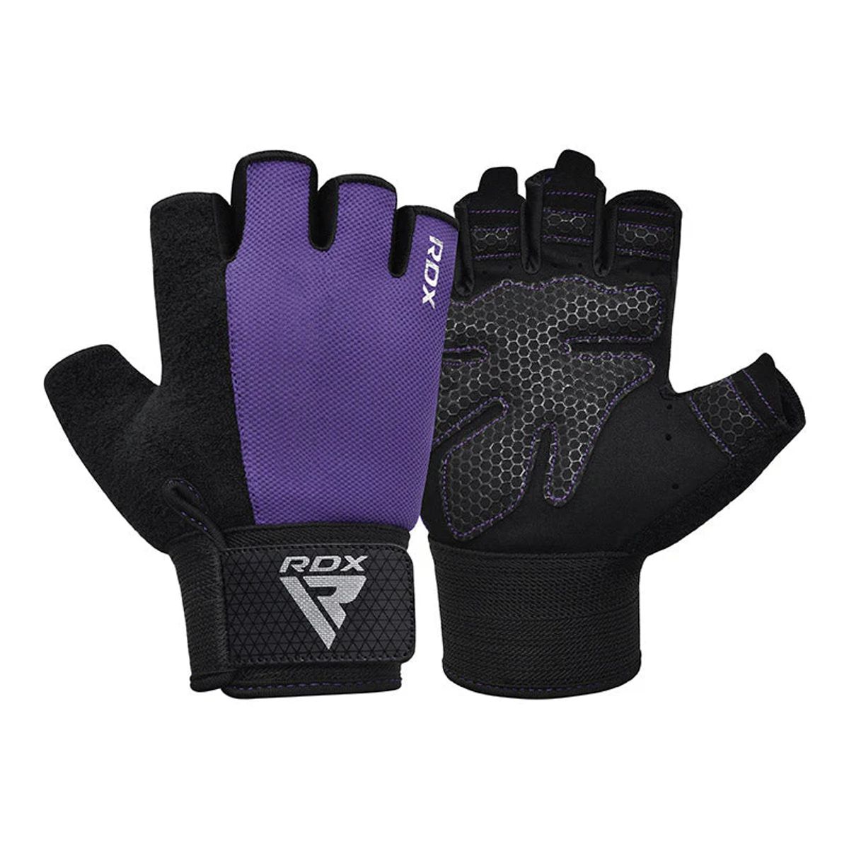 RDX - Guantes para Levantamiento de Pesas RDX W1H Plus Morado - L