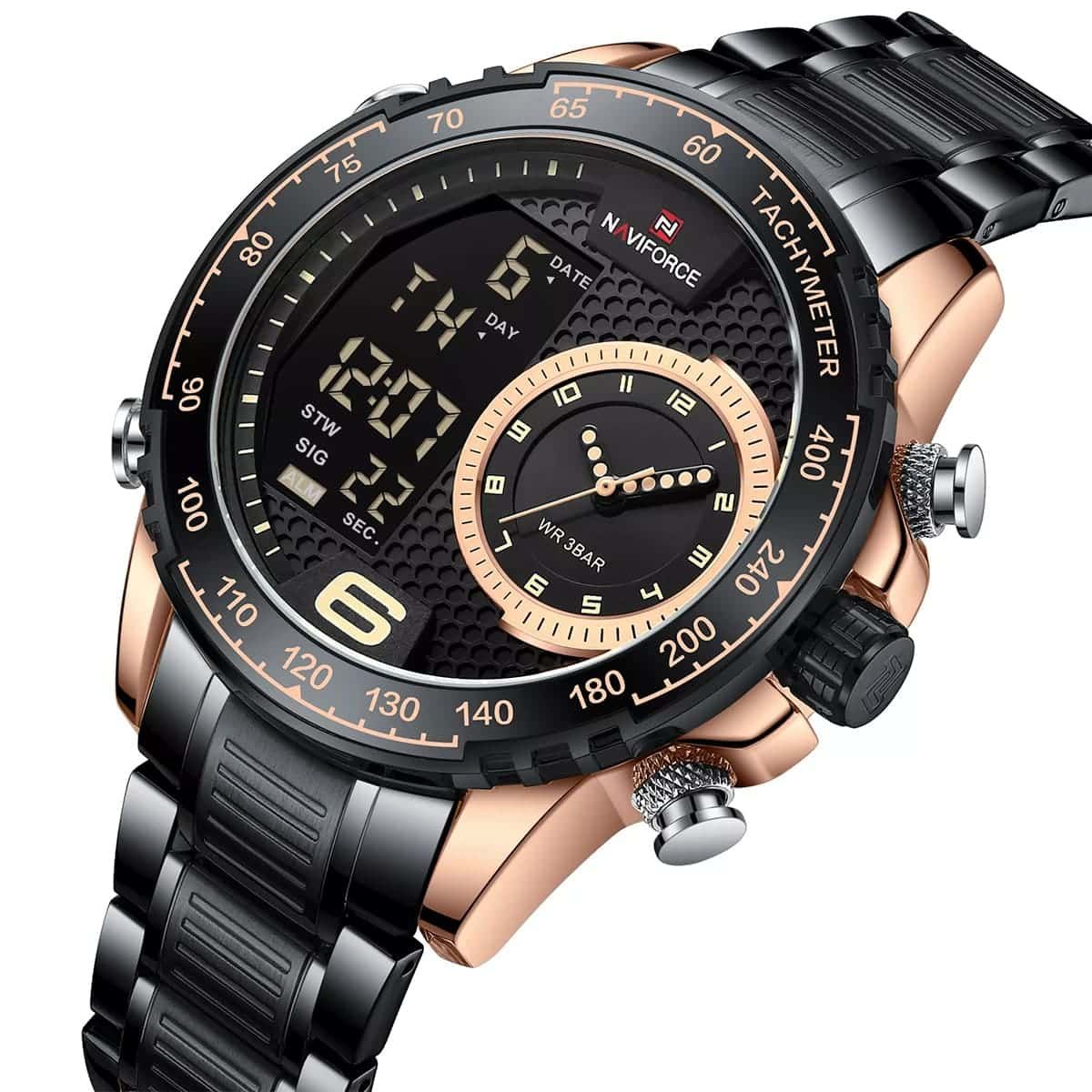 NAVIFORCE - RELOJ NAVIFORCE 9199S ORO ROSA  NEGRO