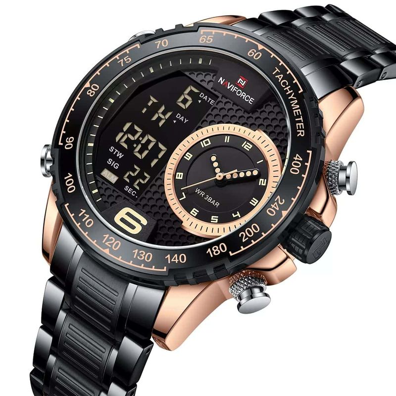 NAVIFORCE - RELOJ NAVIFORCE 9199S ORO ROSA  NEGRO