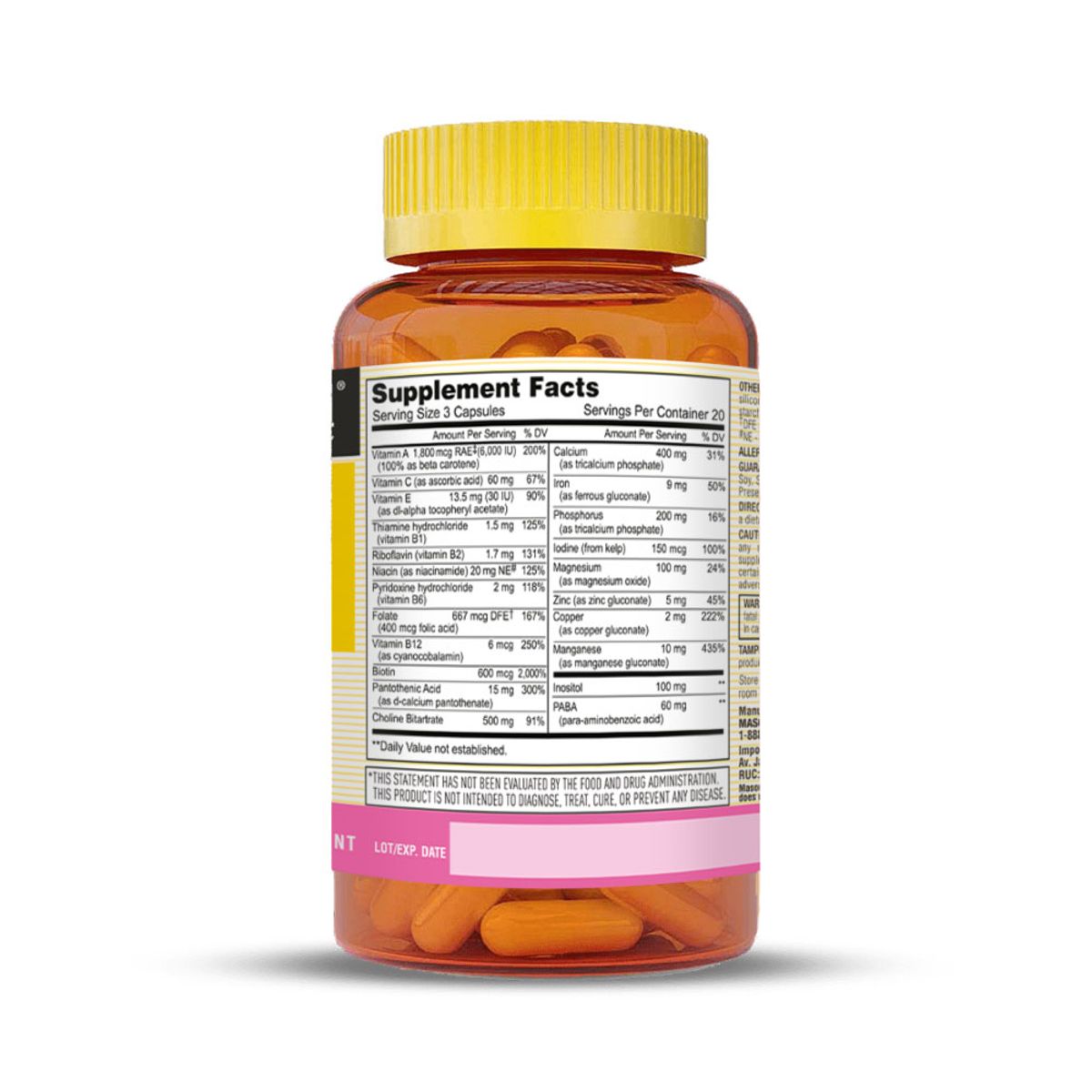 MASON NATURAL - Multivitamínico para Cabello, Piel y Uñas - Mason Natural - 60 Cáps