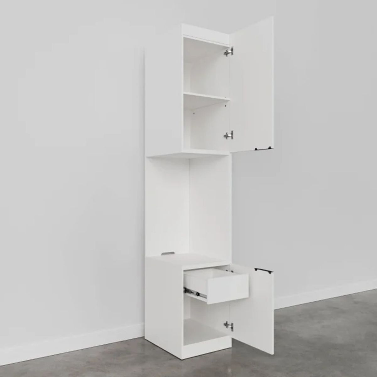 R&R MUEBLES - Velador Estante Kishika Blanco R&R MUEBLES