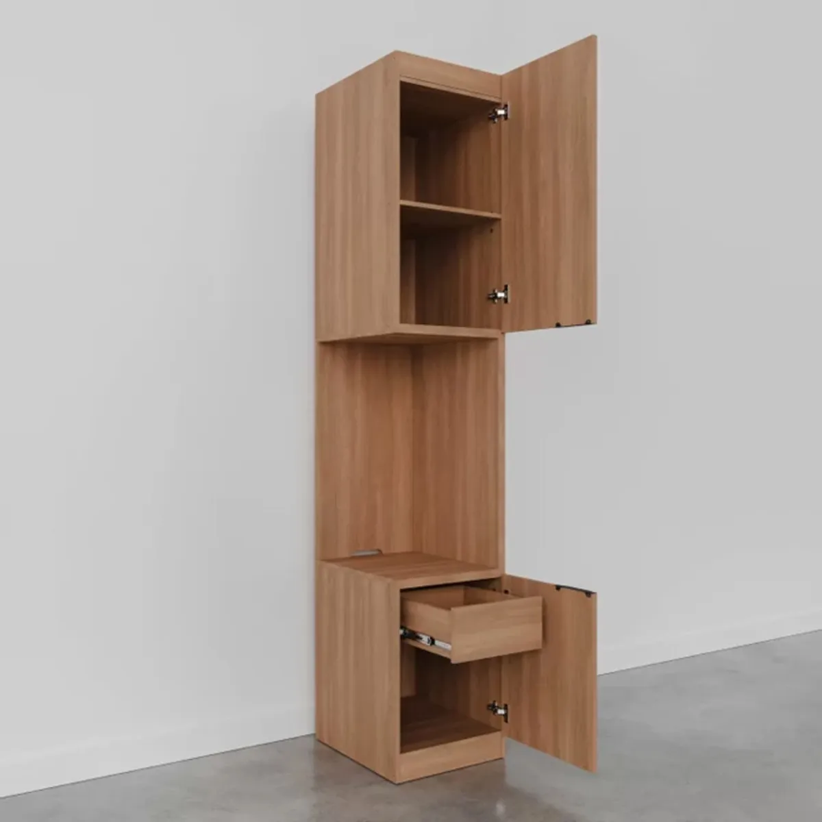 R&R MUEBLES - Velador Estante Kishika Marrón R&R MUEBLES