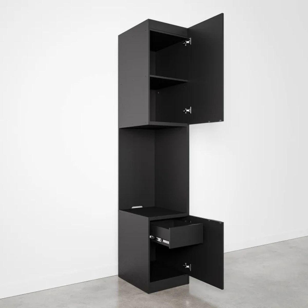 R&R MUEBLES - Velador Estante Kishika Negro R&R MUEBLES