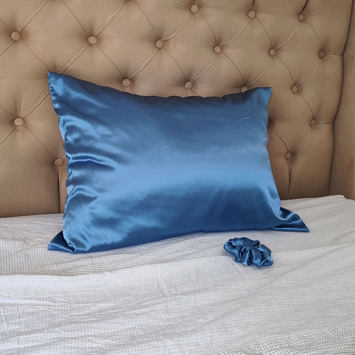 GENERICO - Funda de Almohada de Satín Antifrizz 50x70 cm - Acero