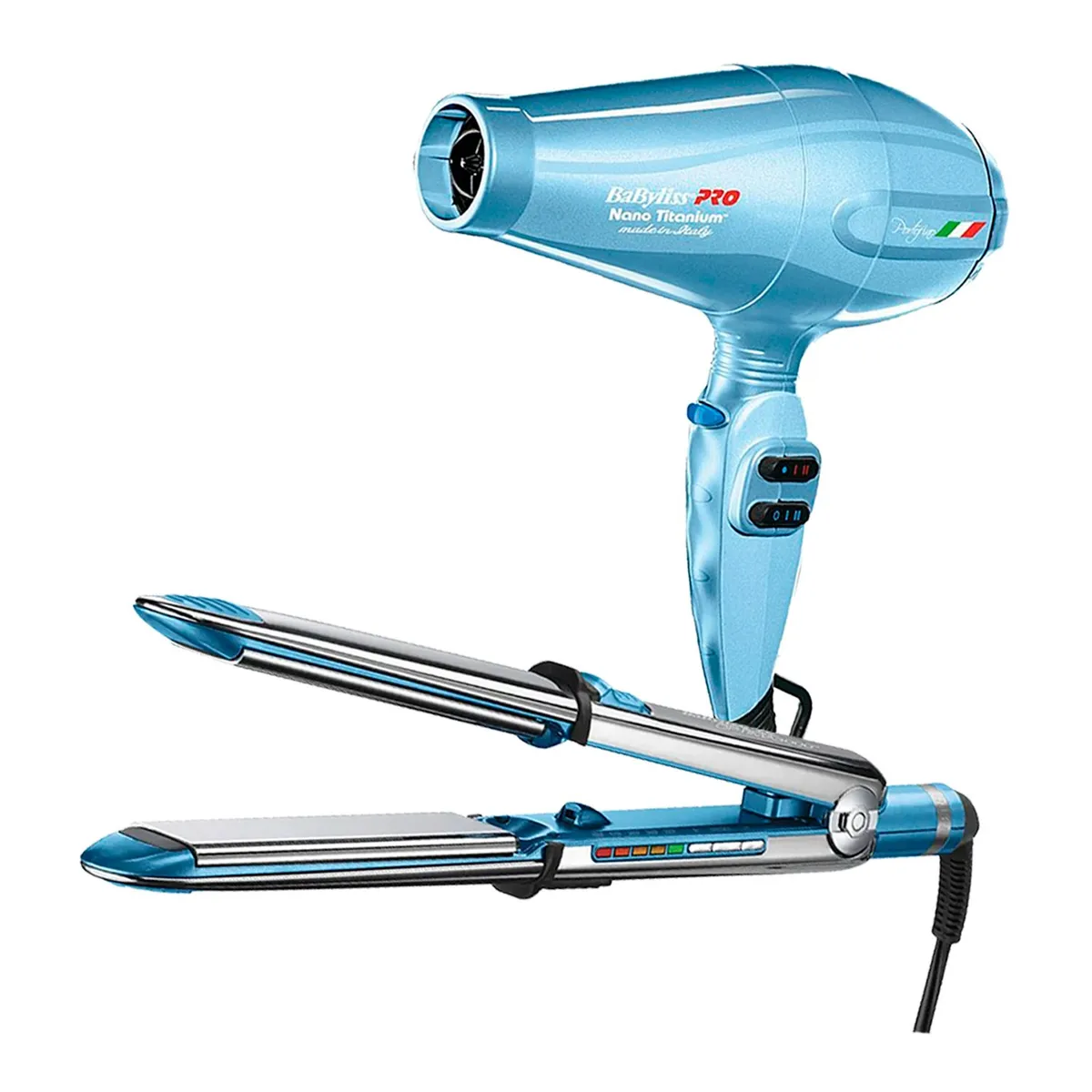 BABYLISS PRO - Combo BabylissPro Alisadora Optima 3100 y Secador Portofino Azul