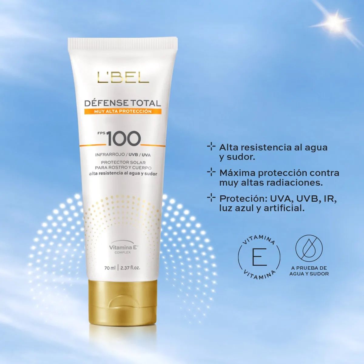LBEL - Défense Total FPS100 Protector Solar para Rostro&Cuerpo 70ml EV