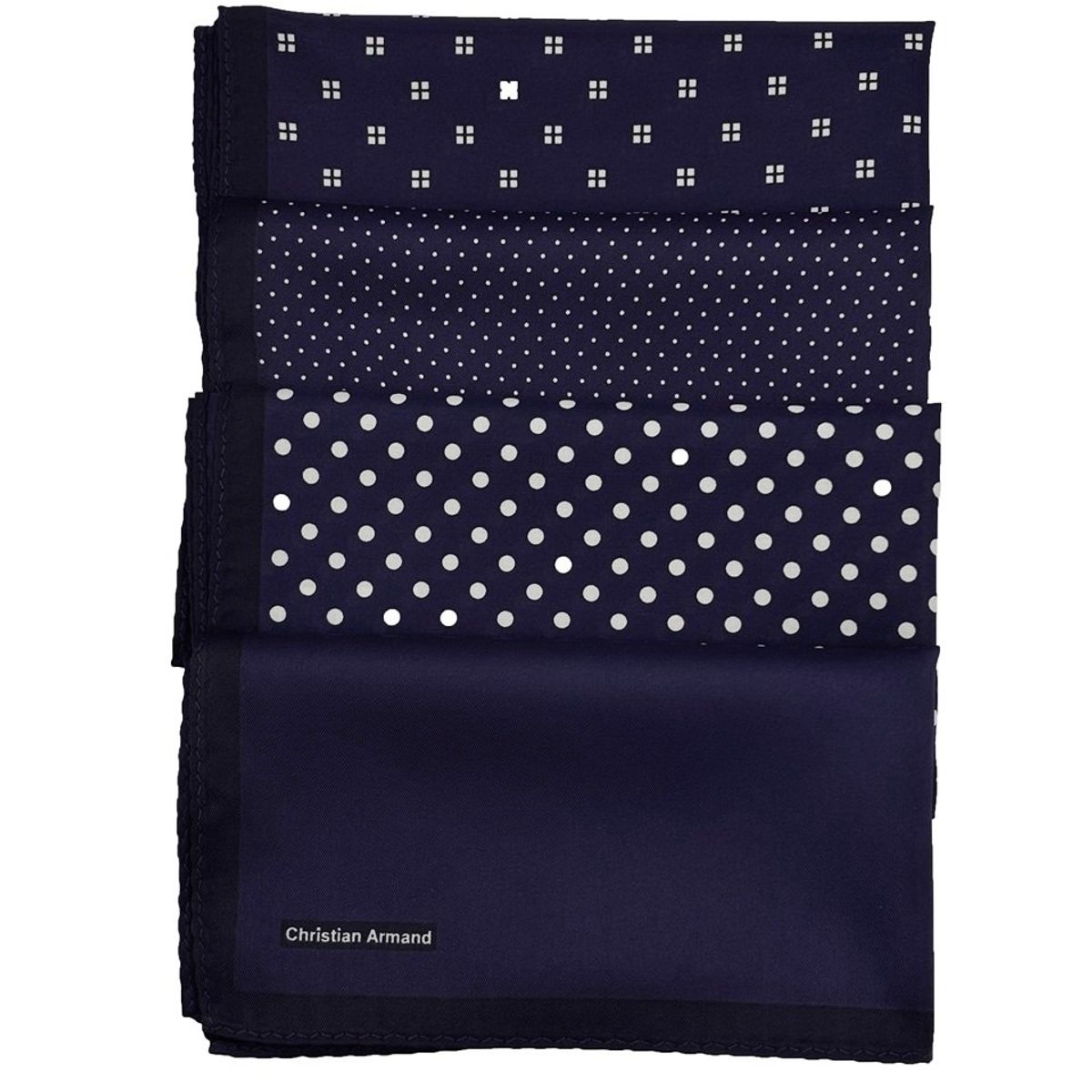 CHRISTIAN ARMAND - PAÑUELO DE 4 LADOS CHRISTIAN ARMAND COLOR AZUL MARINO