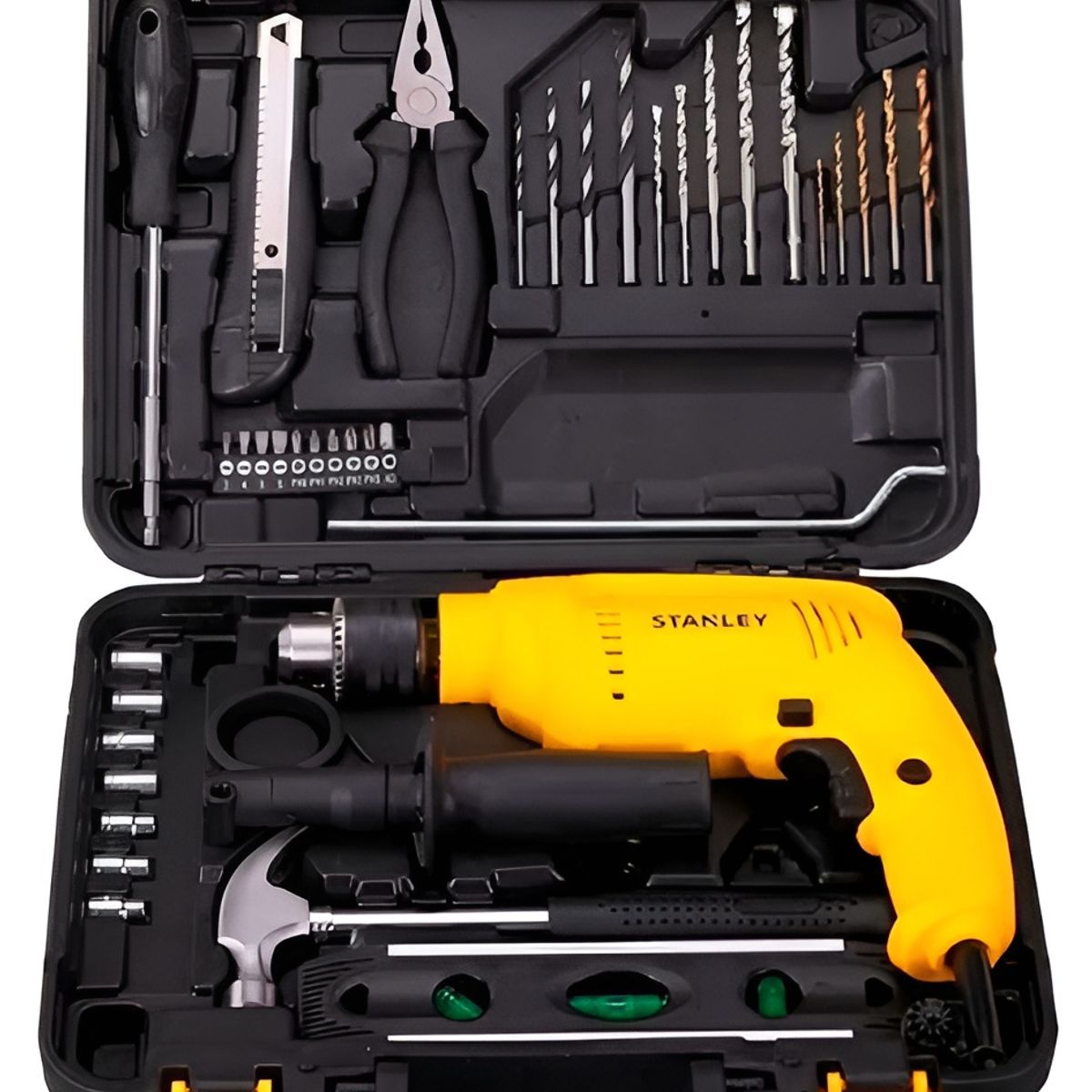 STANLEY - Taladro percutor 600W + 37 piezas STANLEY