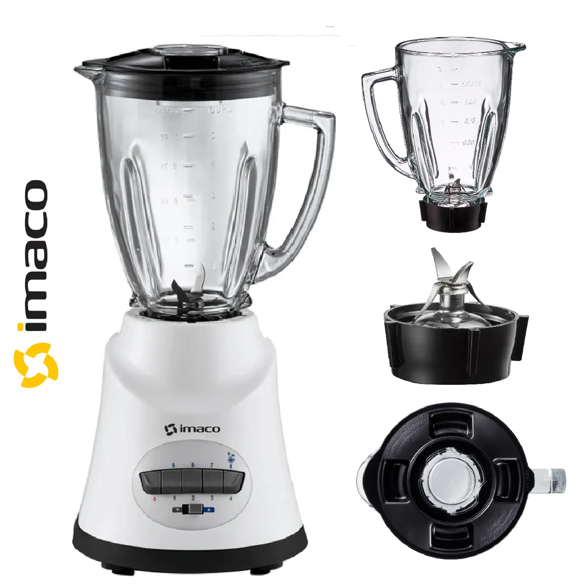 IMACO - Licuadora Vaso De Vidrio 500W Imaco BL8155