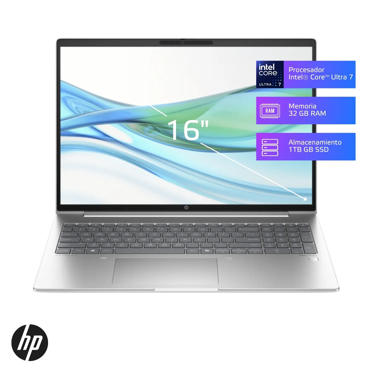 HP - Laptop HP ProBook 460 G11 Core Ultra 7-155U 32GB, SSD 1TB, 16", Windows 11 Pro