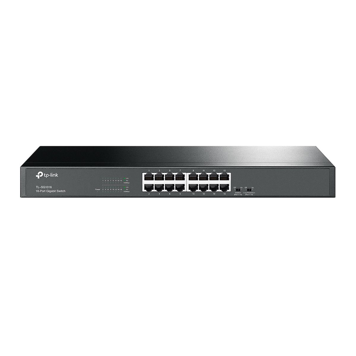 TP LINK - SWITCH TP-LINK 16 PUERTOS GIGABIT RJ45 1U 19-INCH RACK PN TL-SG1016
