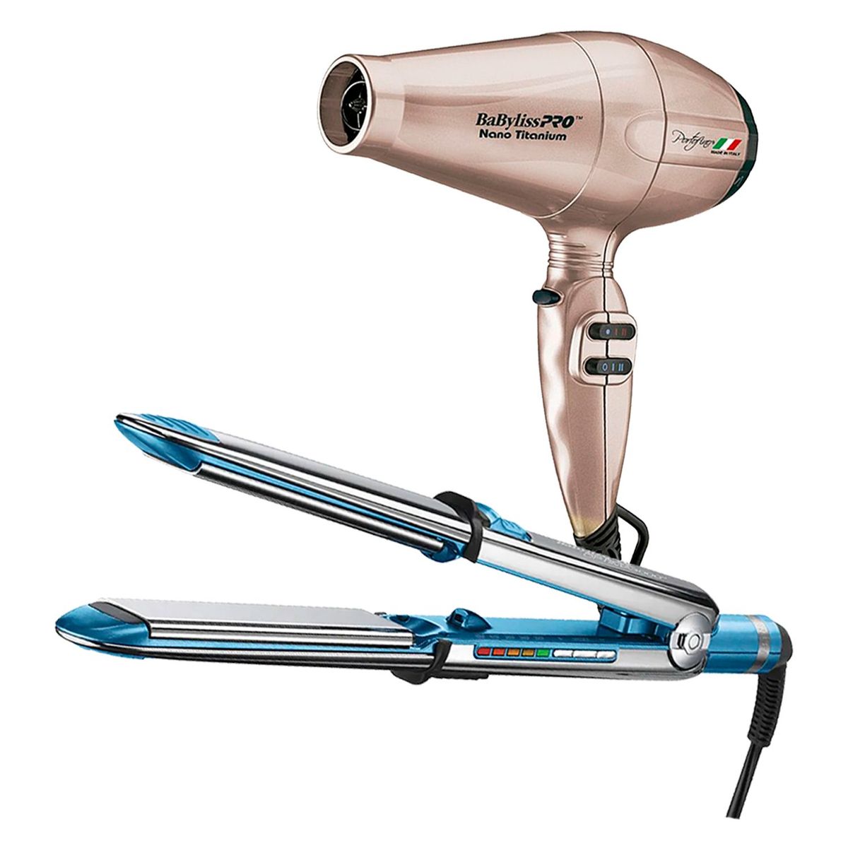 BABYLISS PRO - Combo BabylissPro Alisadora Optima 3100 y Secador Portofino Rose Gold