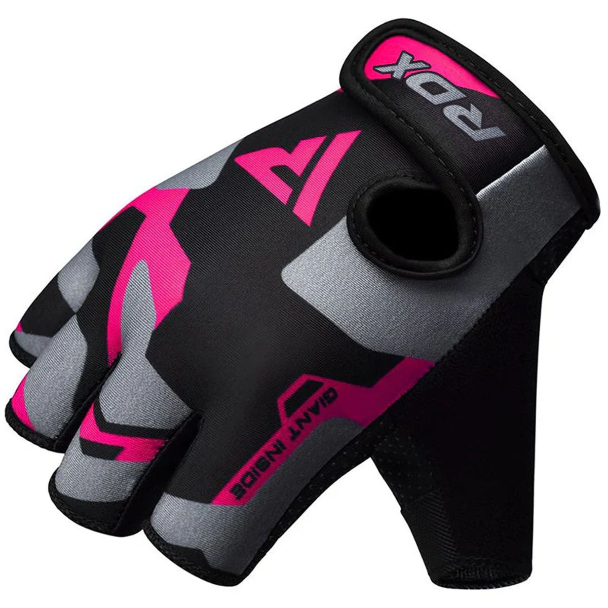 RDX - Guantes para Levantamiento de Pesas Sublimados para Mujer RDX F6 Rosado - XL