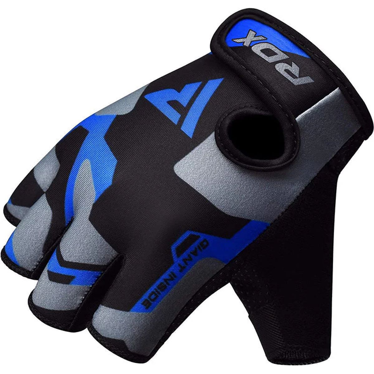 RDX - Guantes para Levantamiento de Pesas Sublimados F6 Azul - S