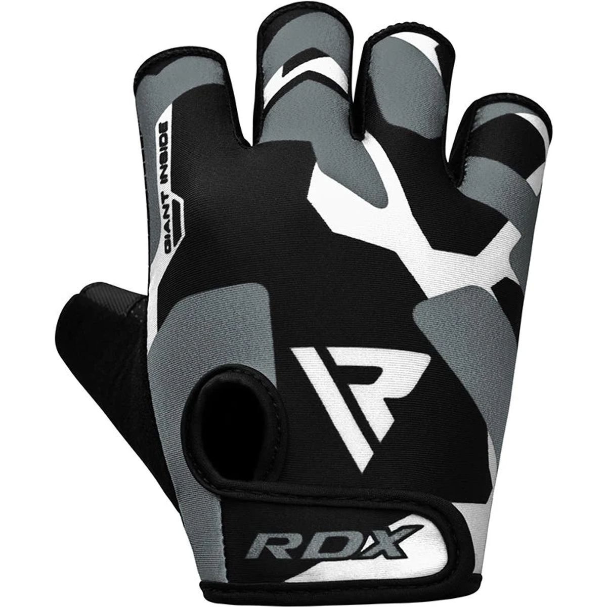 RDX - Guantes para Levantamiento de Pesas Sublimados F6 Gris - M