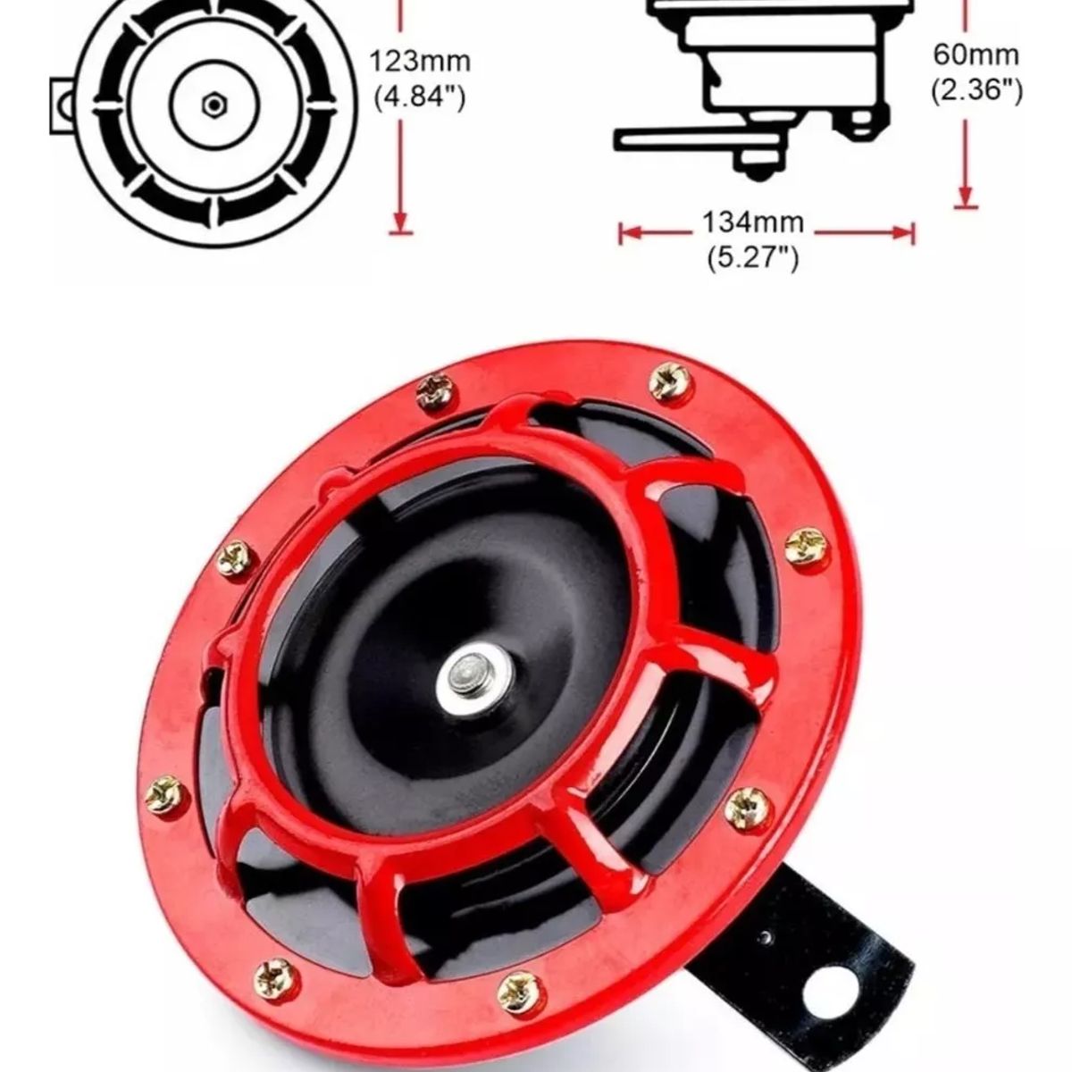 JET - Claxon Platillo  Super Tono Deportivo 2pcs