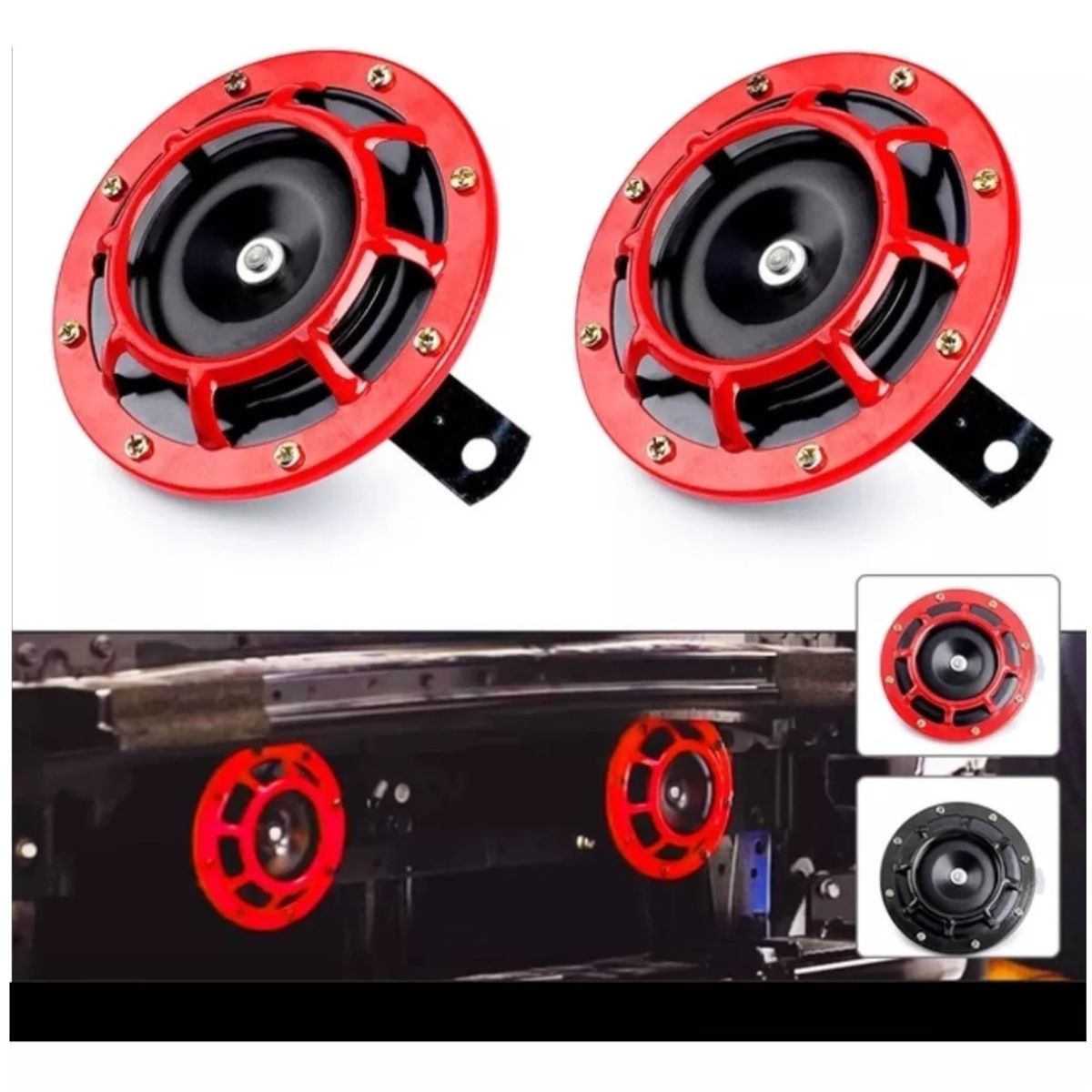 JET - Claxon Platillo  Super Tono Deportivo 2pcs