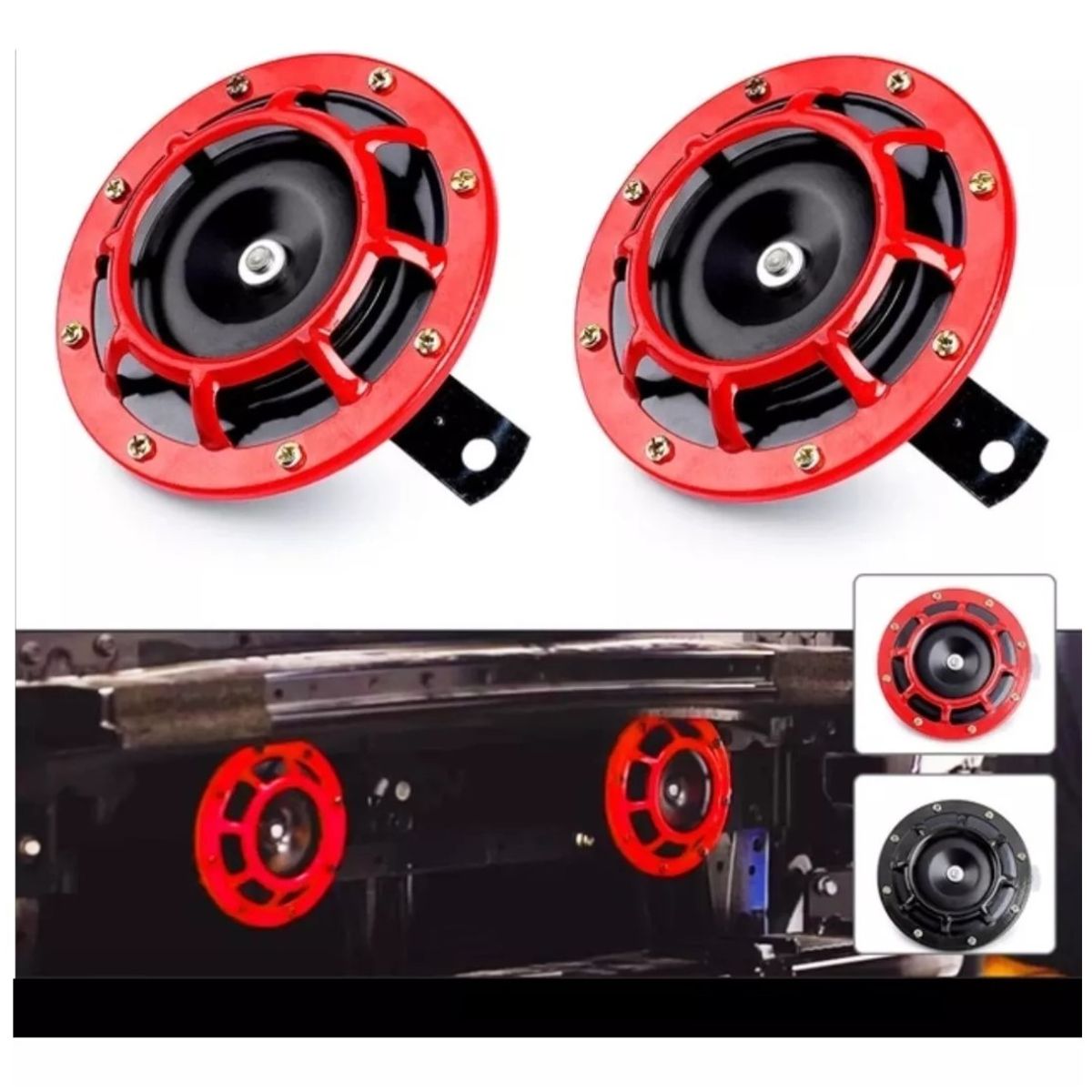 JET - Claxon Platillo  Super Tono Deportivo 2pcs