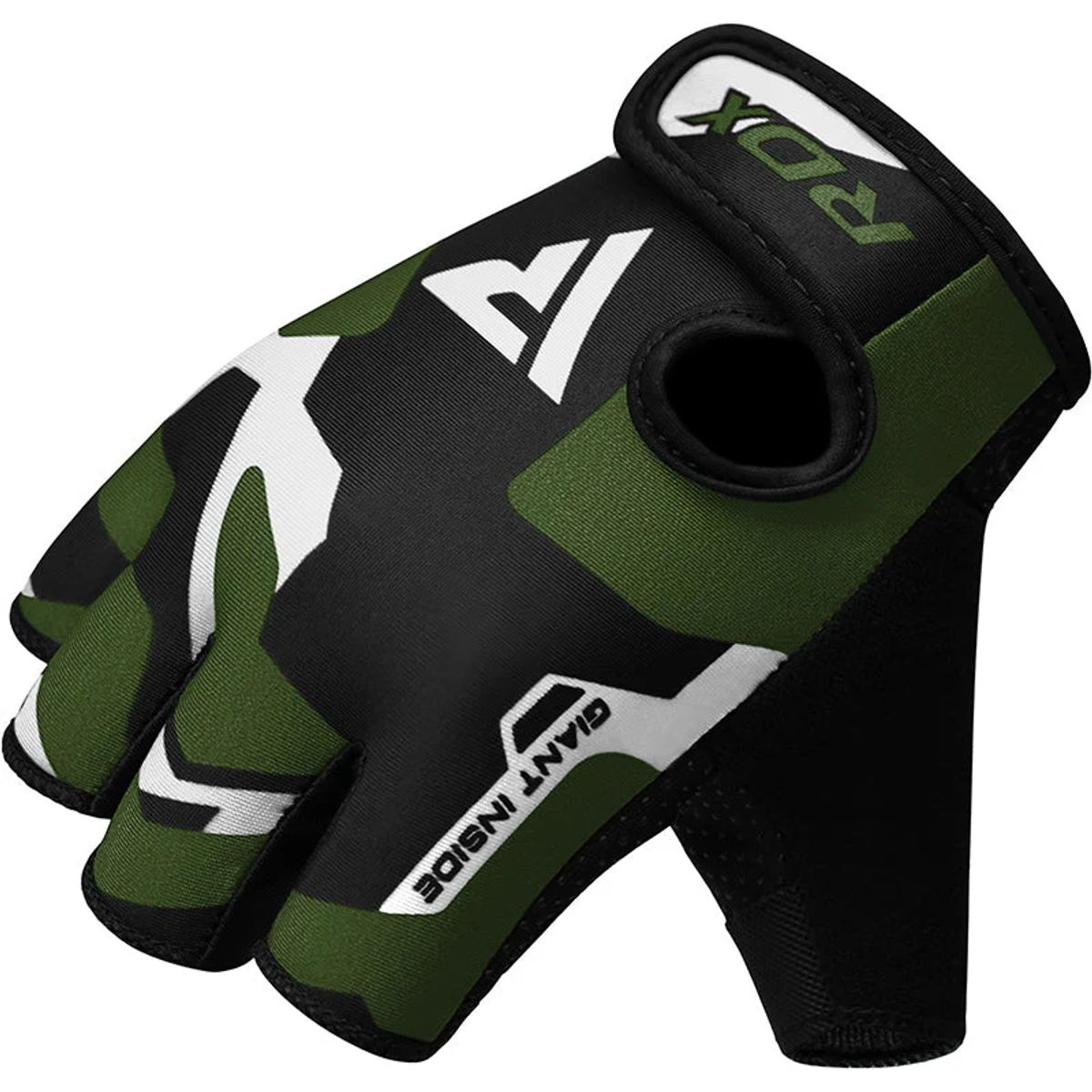 RDX - Guantes para Levantamiento de Pesas Sublimados F6 Verde - L