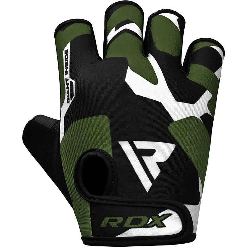 RDX - Guantes para Levantamiento de Pesas Sublimados F6 Verde - M