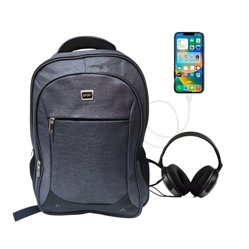 GENERICO - Mochila grande Casual con bolsillo para Laptop