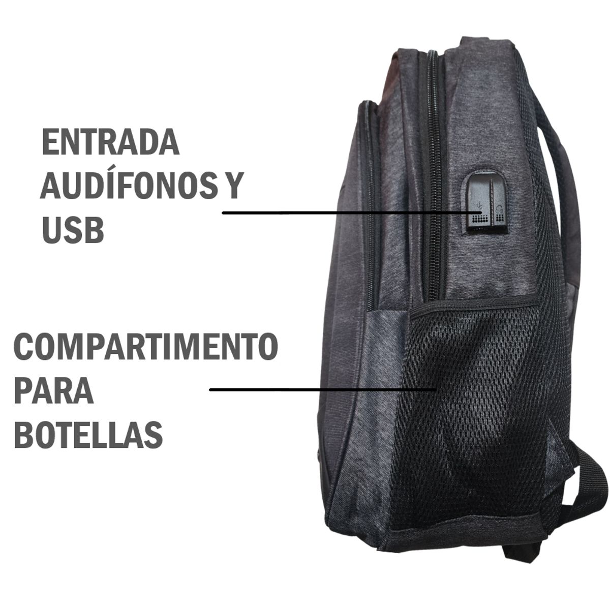 GENERICO - Mochila grande Casual con bolsillo para Laptop