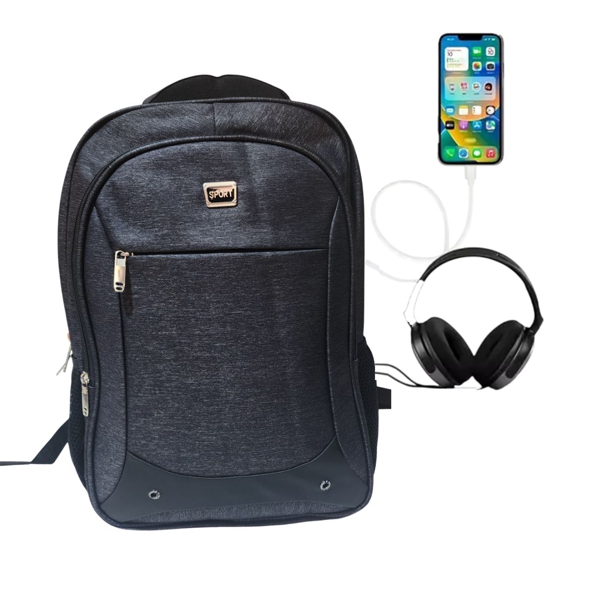 GENERICO - Mochila grande Casual con bolsillo para Laptop