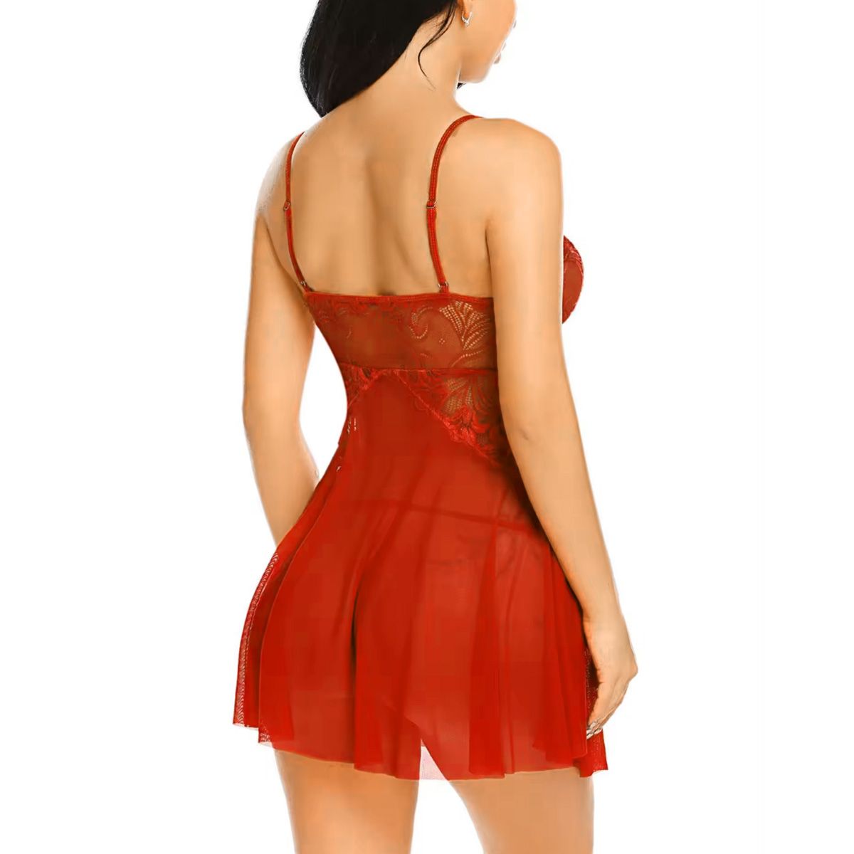 GENERICO - Sexy babydoll lencería mujer abertura al costado