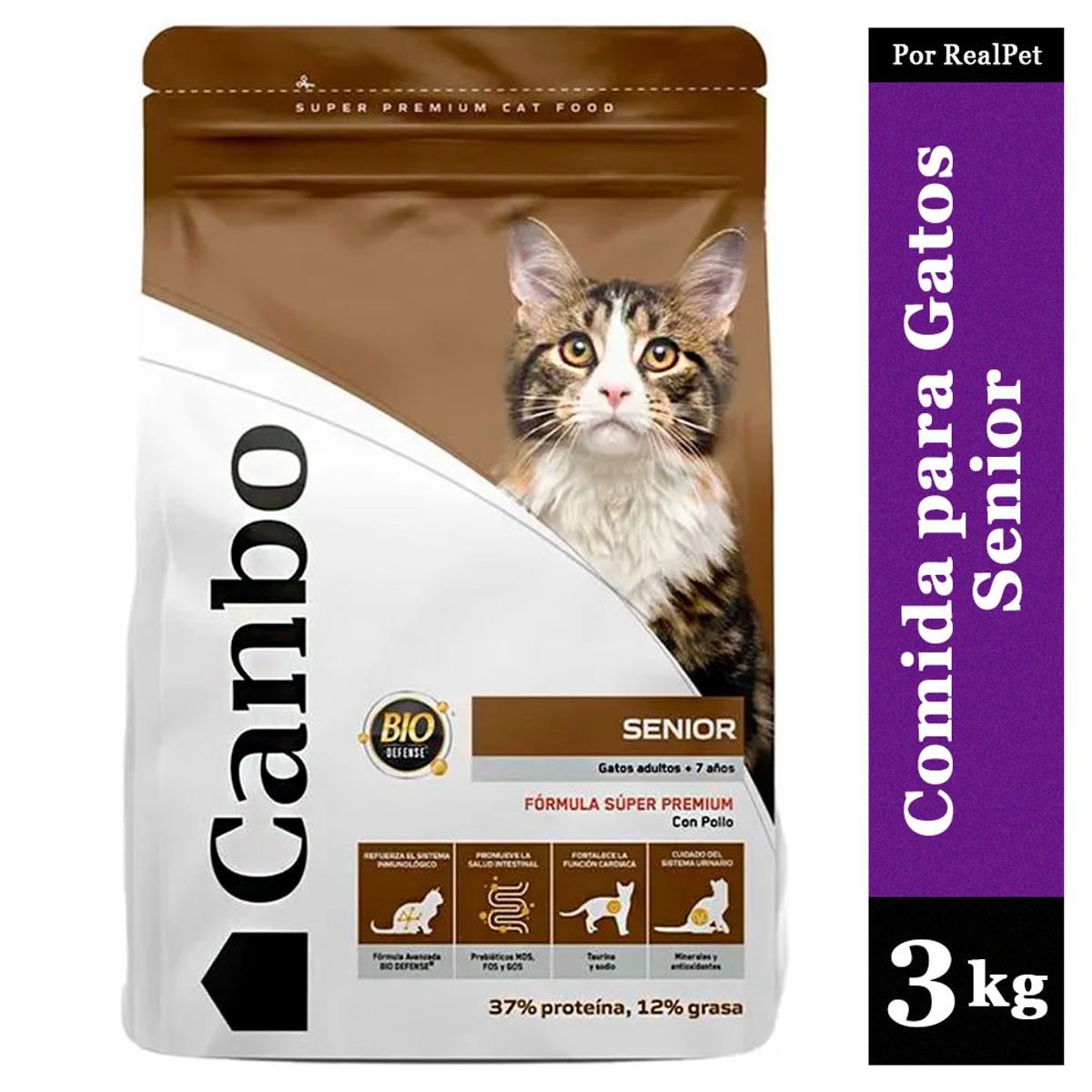 CANBO - Comida para Gatos Adultos Canbo Cat Senior Pollo 3 kg