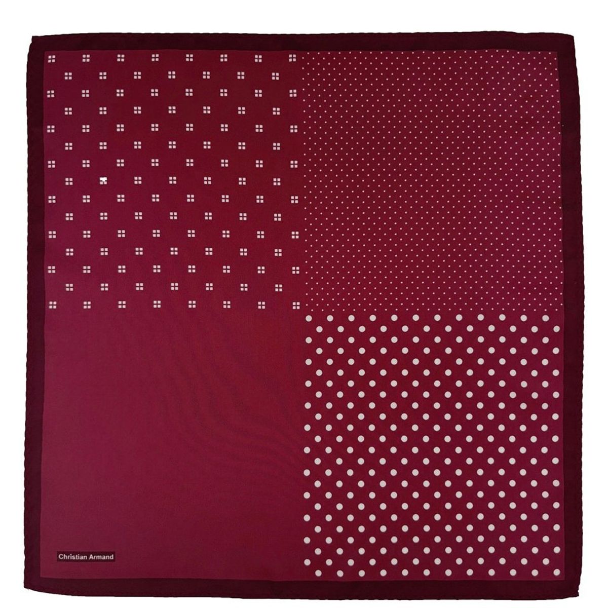 CHRISTIAN ARMAND - PAÑUELO DE 4 LADOS CHRISTIAN ARMAND COLOR VINO