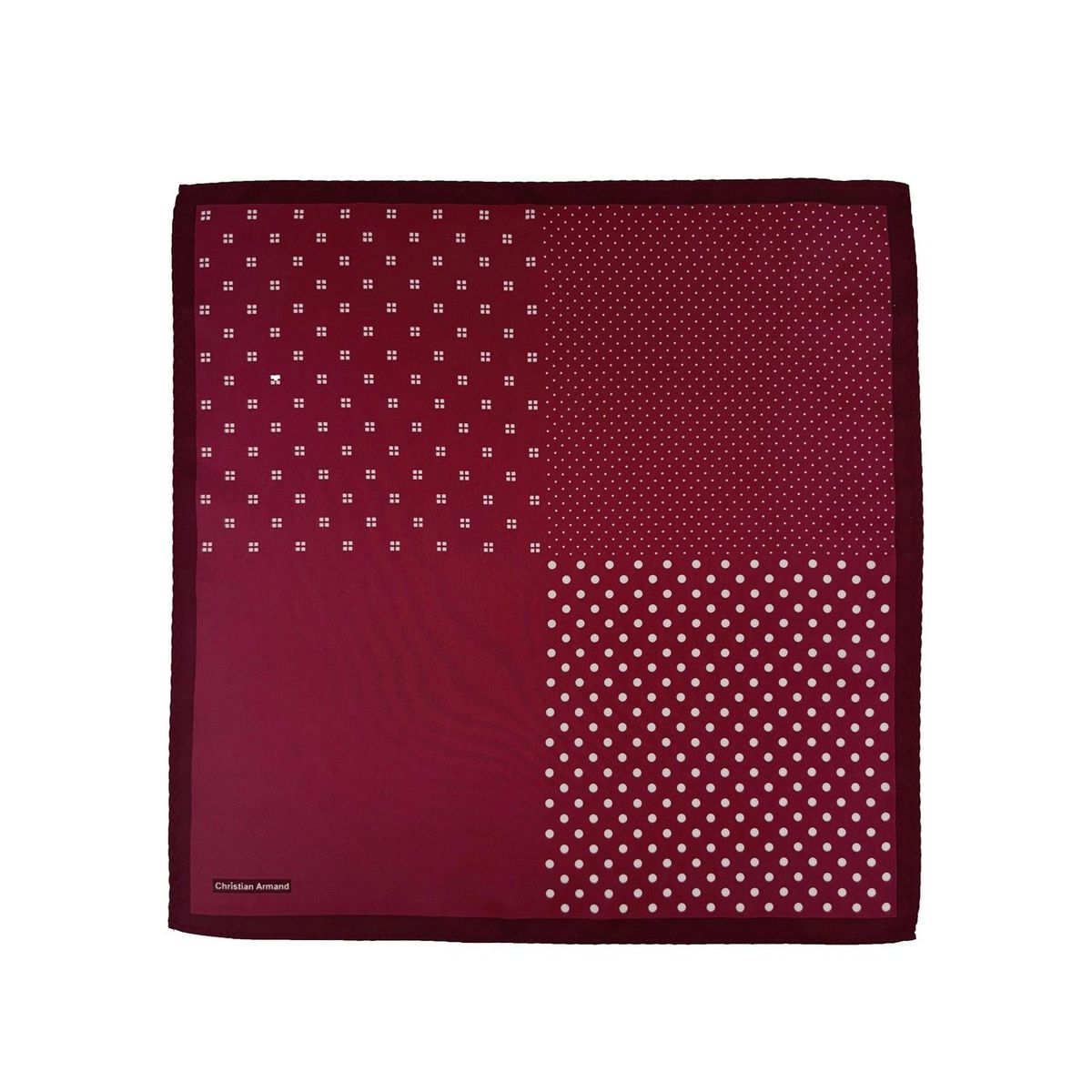 CHRISTIAN ARMAND - PAÑUELO DE 4 LADOS CHRISTIAN ARMAND COLOR VINO