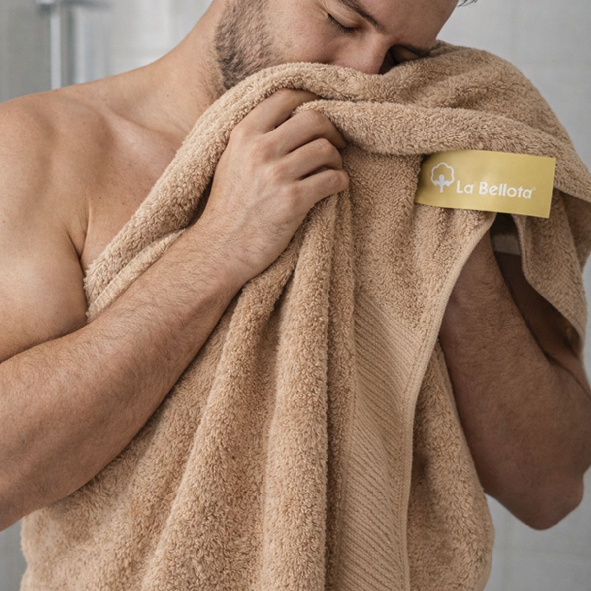 LA BELLOTA - Toalla de Baño "Gold Label" 560 grs/m2 "La Bellota" - Marrón Nougat