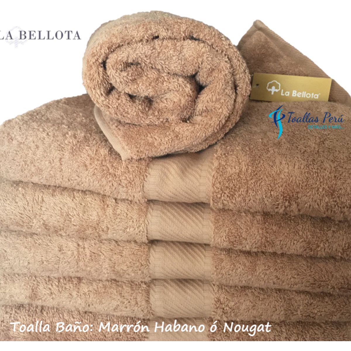 LA BELLOTA - Toalla de Baño "Gold Label" 560 grs/m2 "La Bellota" - Marrón Nougat