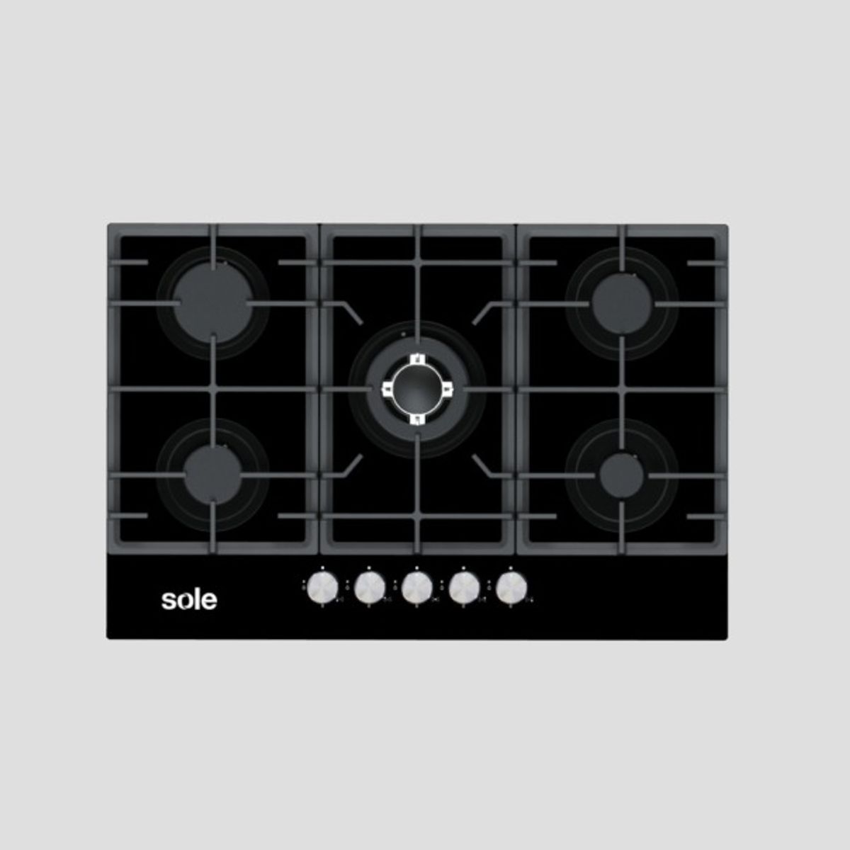SOLE - ENCIMERA VIDRIO TEMPLADO A GAS 77CM 5H SOLCO058V2 SOLE