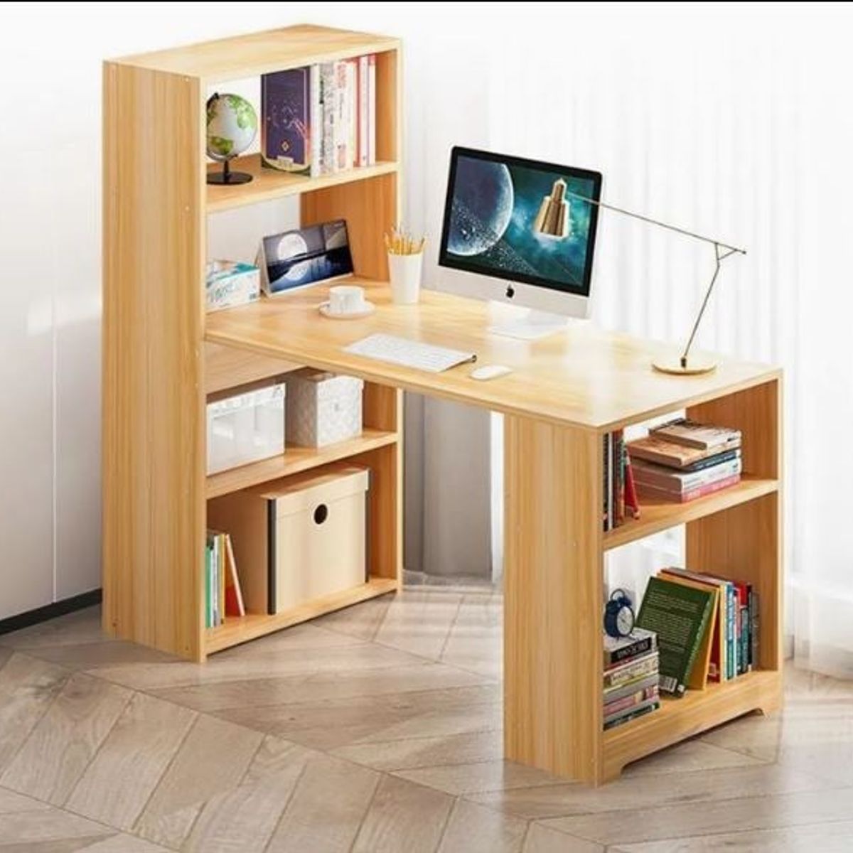 GENERICO - Escritorio Astro Boy Moderno - Marrón y Blanco