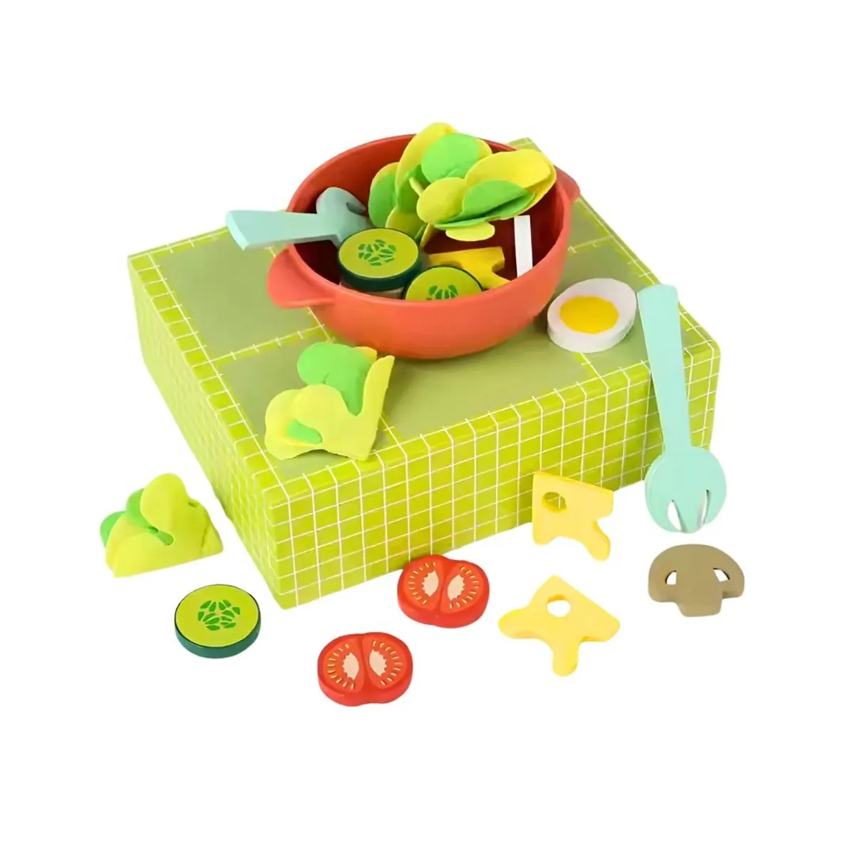 GENERICO - Juego De Rol Plato De Verduras De Madera