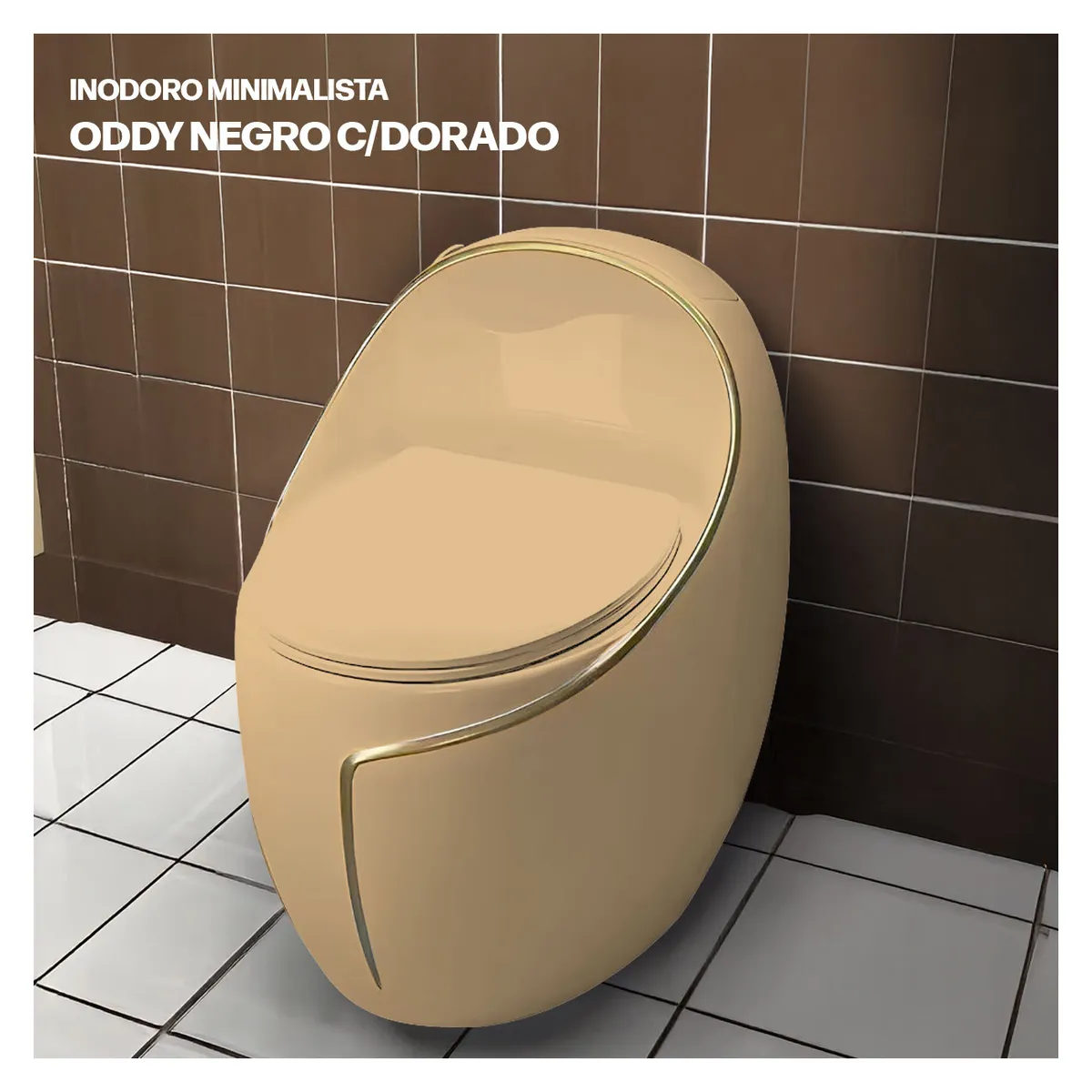 STONE - INODORO MINIMALISTA ODDY CAQUI-DORADO STONE