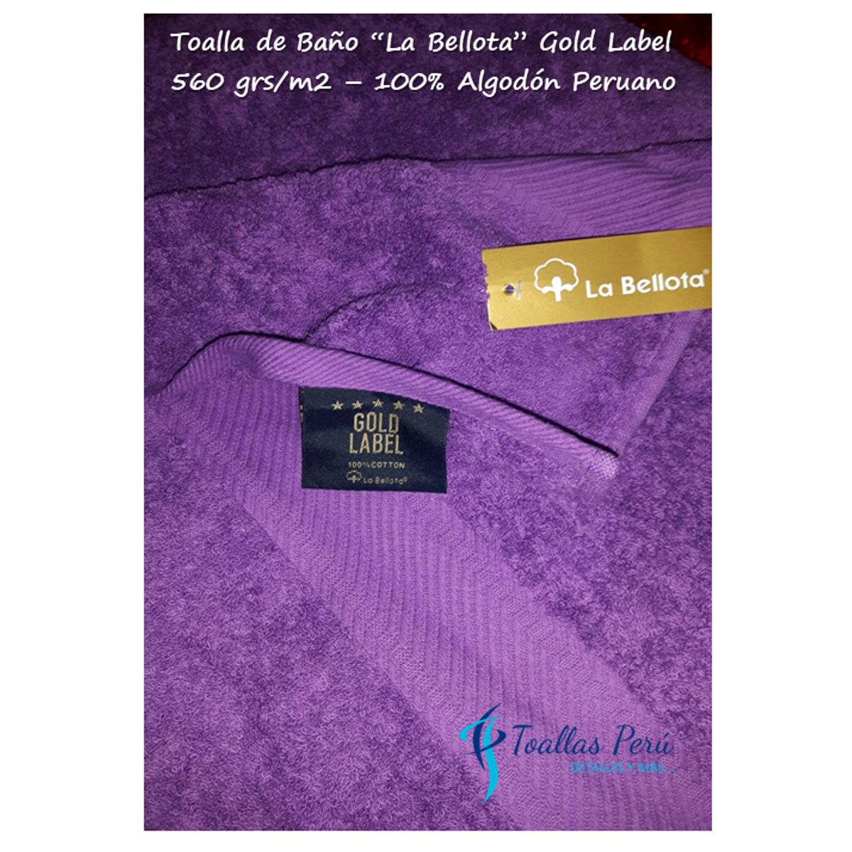 LA BELLOTA - Toalla de Baño "Gold Label" 560 grs/m2 "La Bellota" - Morada