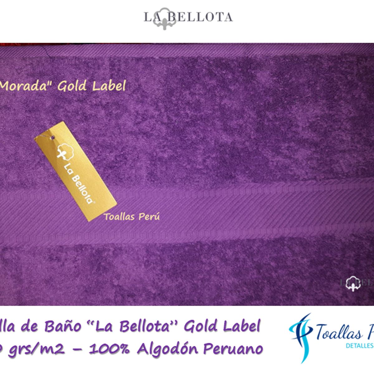 LA BELLOTA - Toalla de Baño "Gold Label" 560 grs/m2 "La Bellota" - Morada