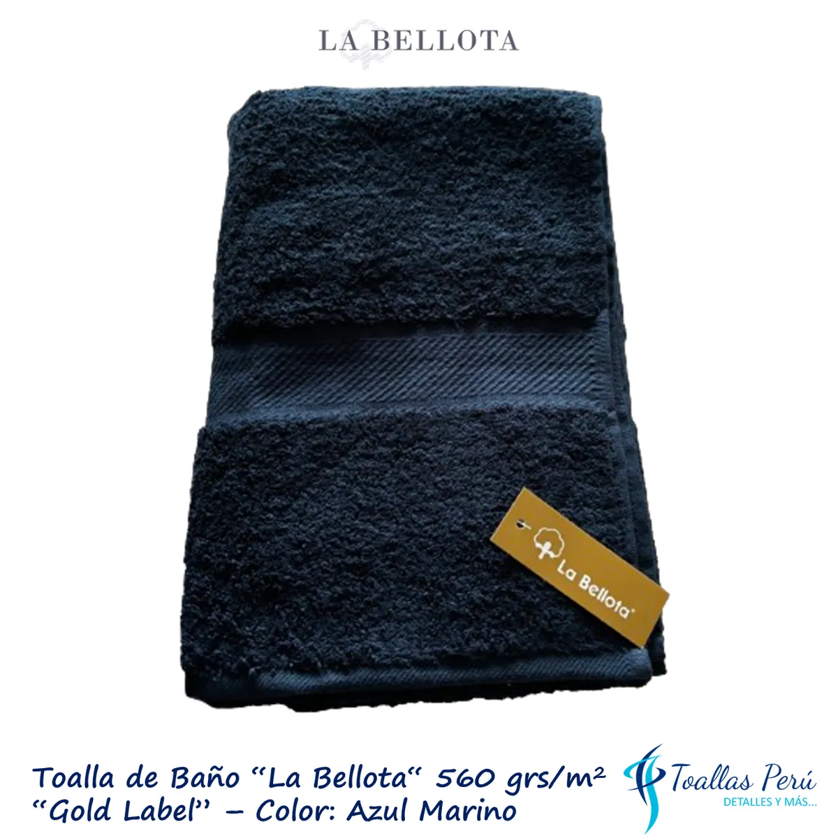 LA BELLOTA - Toalla de Baño "Gold Label" 560 grs/m2 "La Bellota" - Azul Marino