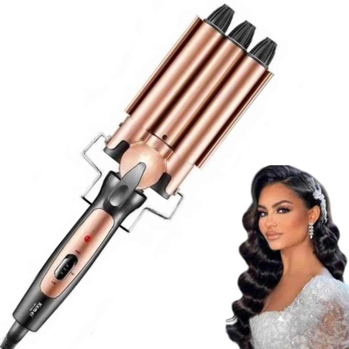 KEMEI - Rizador de Cabello Ondulador de Sirena KEMEI