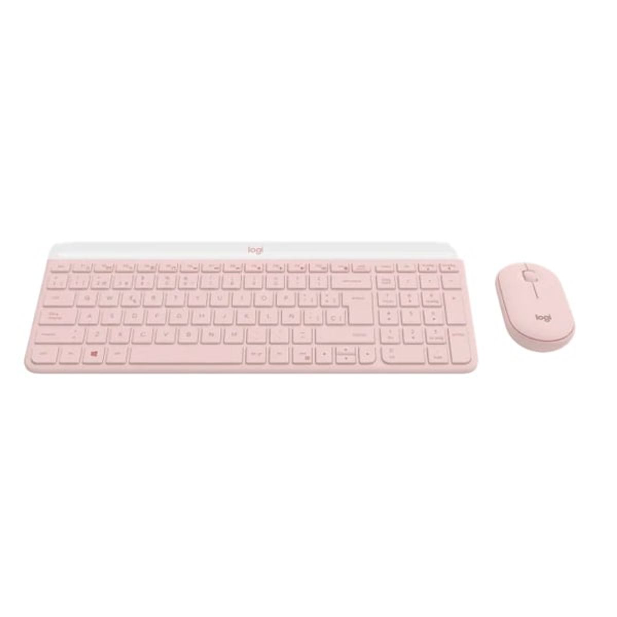 LOGITECH - Teclado Y Mouse Inalámbricos Slim Combo Logitech MK470 Rosa