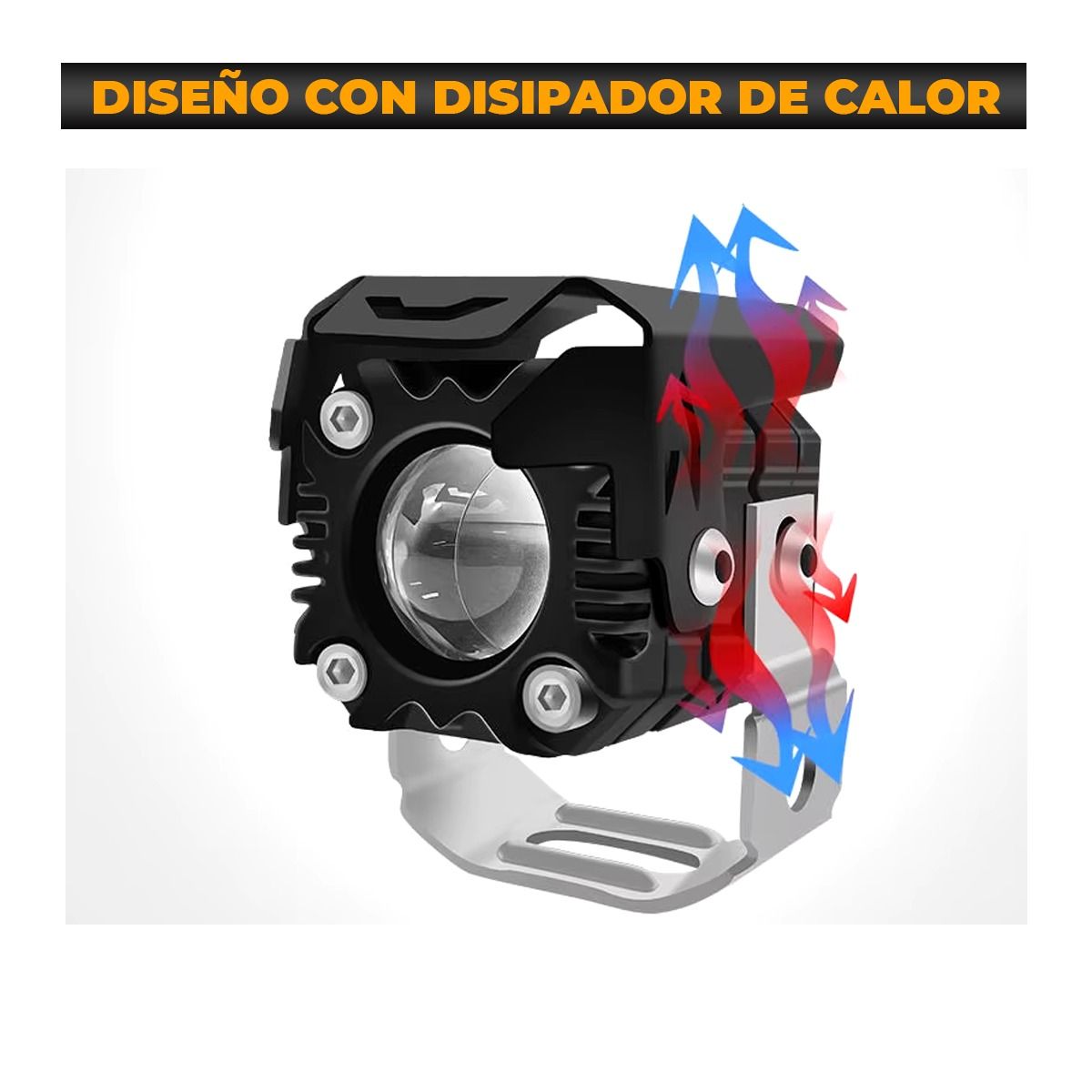 GENERICO - Explorador led M1F dual color  + flash 12-36V 4000lm