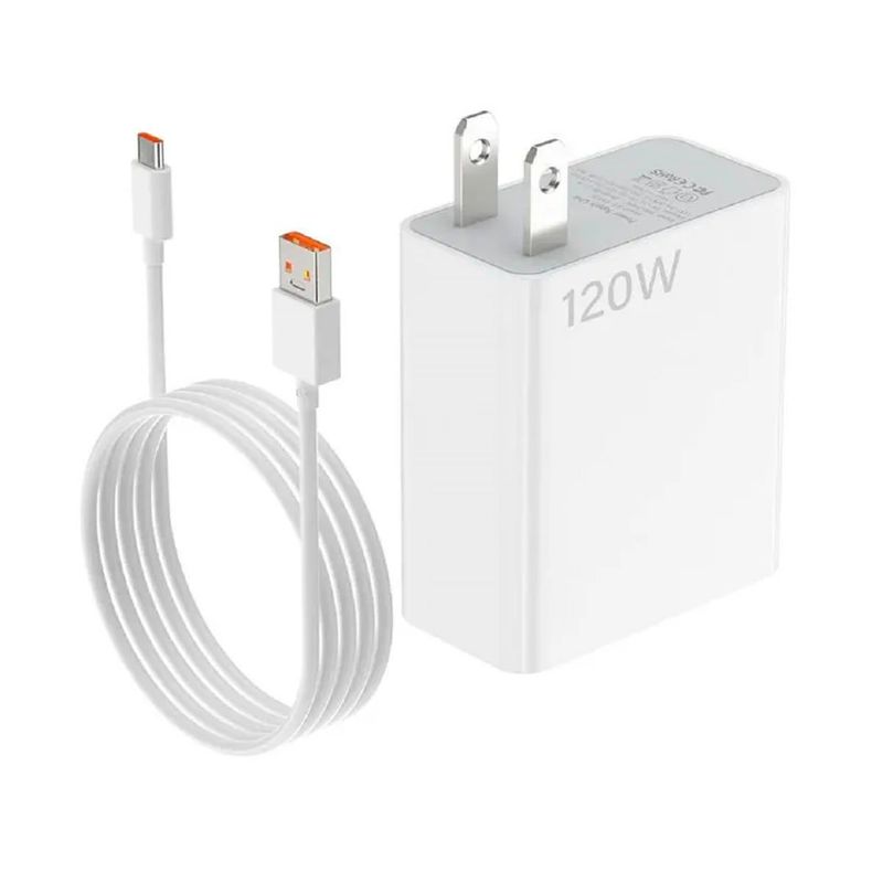 XIAOMI - Cargador Xiaomi 120W Tipo C para Redmi Note 13 Pro Original Blanco