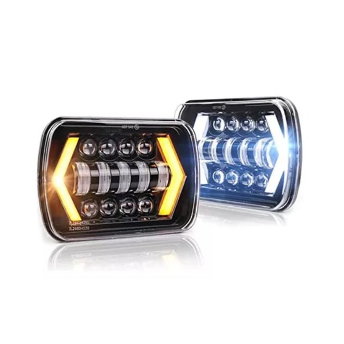 GENERICO - Faro Led Cuadrado 5x7 80w luz principal blanco fijo