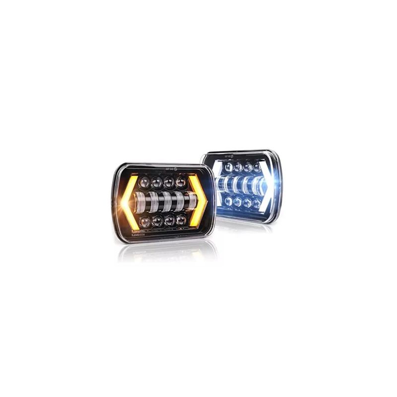 GENERICO - Faro Led Cuadrado 5x7 80w luz principal blanco fijo
