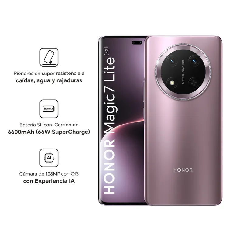 HONOR - CELULAR HONOR MAGIC 7 LITE 5G 8GB 256GB TITANIUM PURPLE