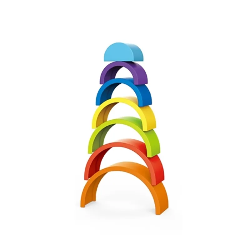 GENERICO - Bloques de construcción arcoiris 7 pcs Montessori