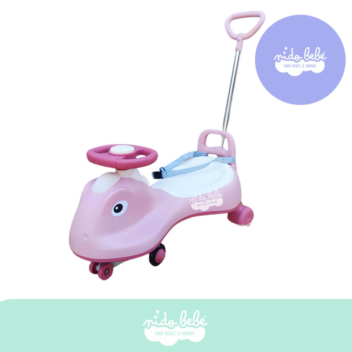 GENERICO - Carrito corre pasillos modelo Dino musical y con luces PINK